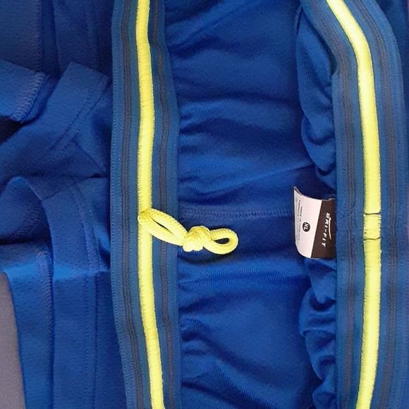 Nike Blue with Neon Side Stripe Dri Fit Athletic Shorts - Picture 7 of 7